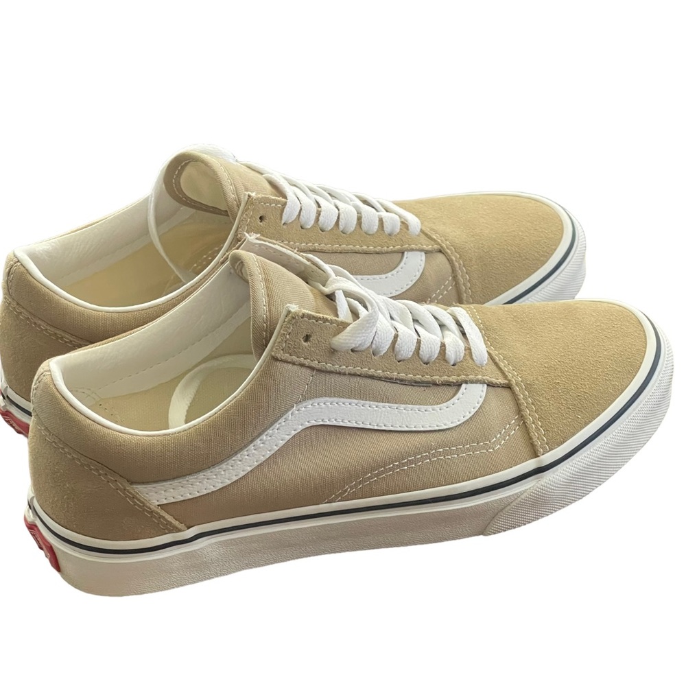 Vans Ward Old Skool Low Top Sneakers Skate Shoes Tan Brown Size 8 Women 6.5 Mens